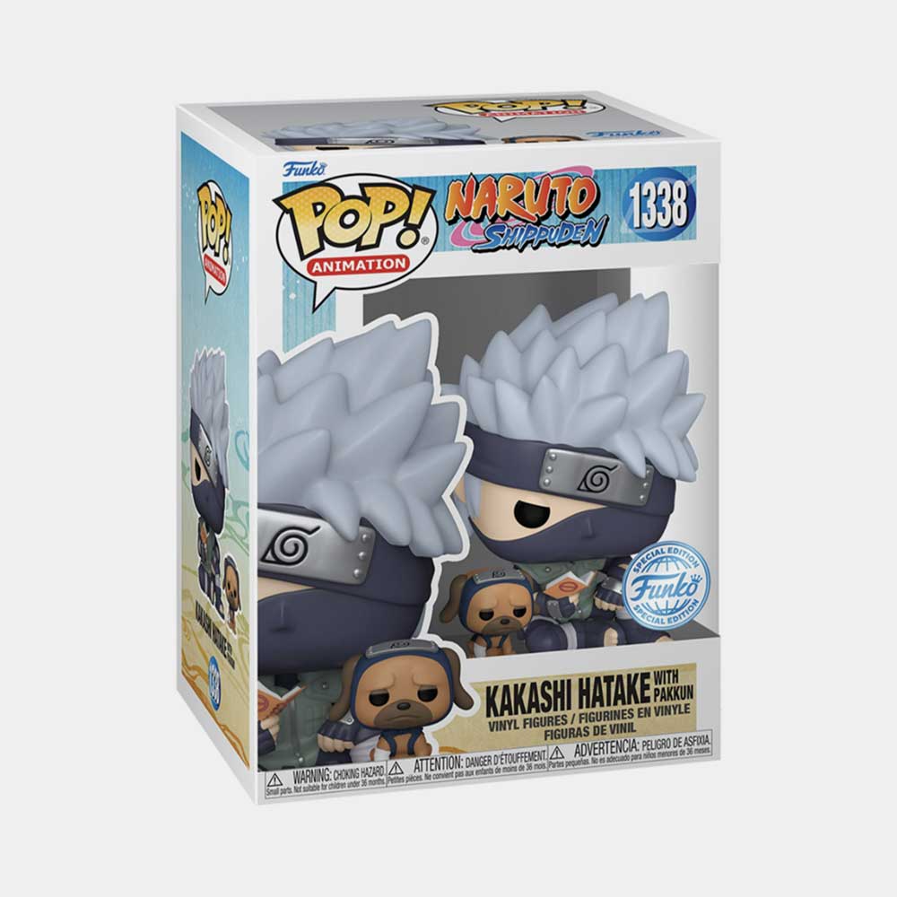 Funko-889698604017-Sticker-2 Funko Pop! Animation: Naruto Shippuden – Kakashi Hatake With Pakkun (Special Edition) - Imagen 1